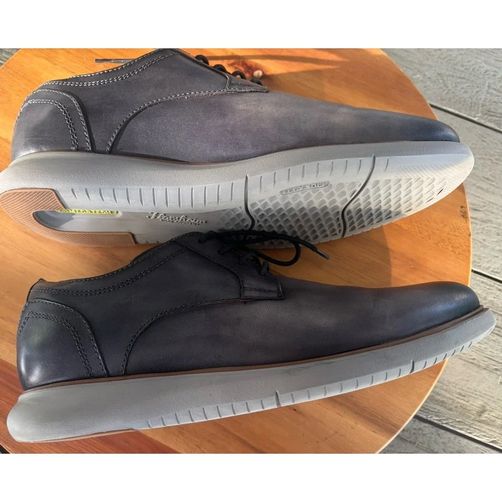 Florsheim Comfortech Leather Grey Oxford Lace Shoes Mens Size 7.5M EOC